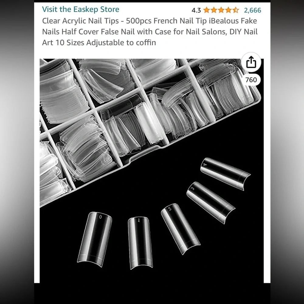 NEW Clear Acrylic Nail Tips‎